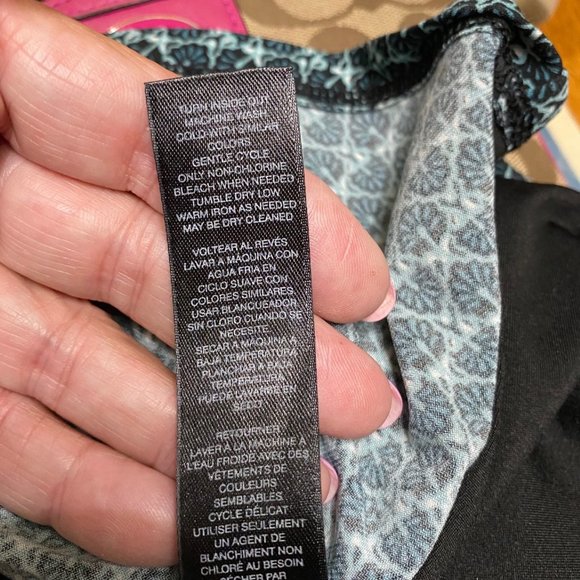 WHBM M Mock Wrap Top with Gathered Waistline and Accents at the Shoulders - Picture 9 of 10